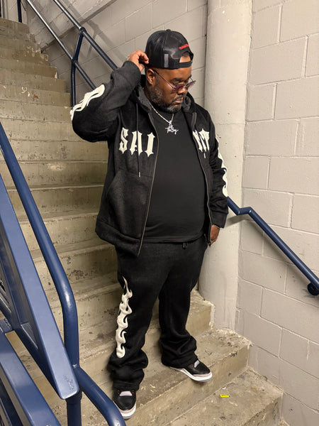 “Saints” Faux Fur Sweatsuit