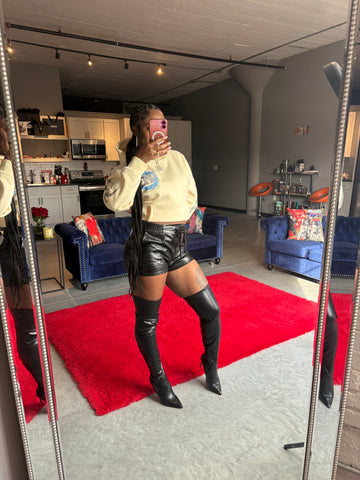 “Fine $hit” PU Shorts