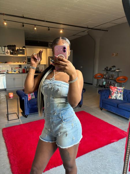 “Holy Grail” Denim Romper
