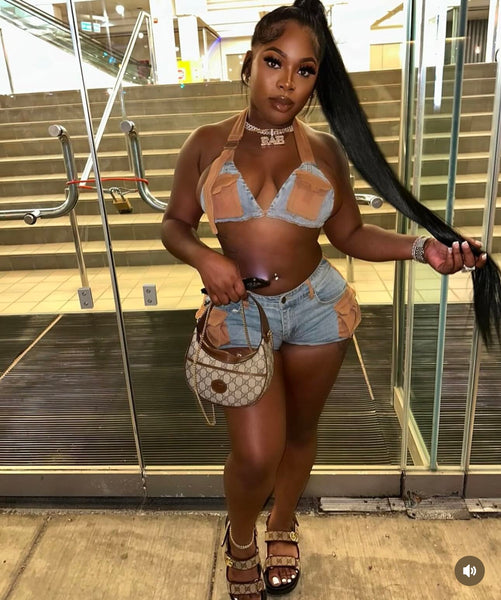 “So Fly” Denim/Khaki Set