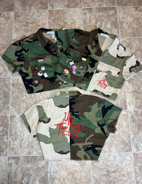 “UP THE BAG” Camo Top