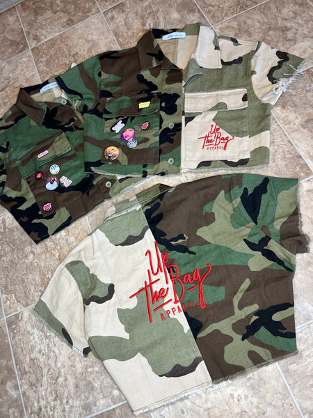 “UP THE BAG” Camo Top