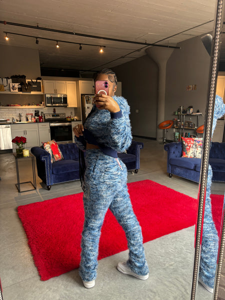 “Smiley” Fuzzy Jogging Suit