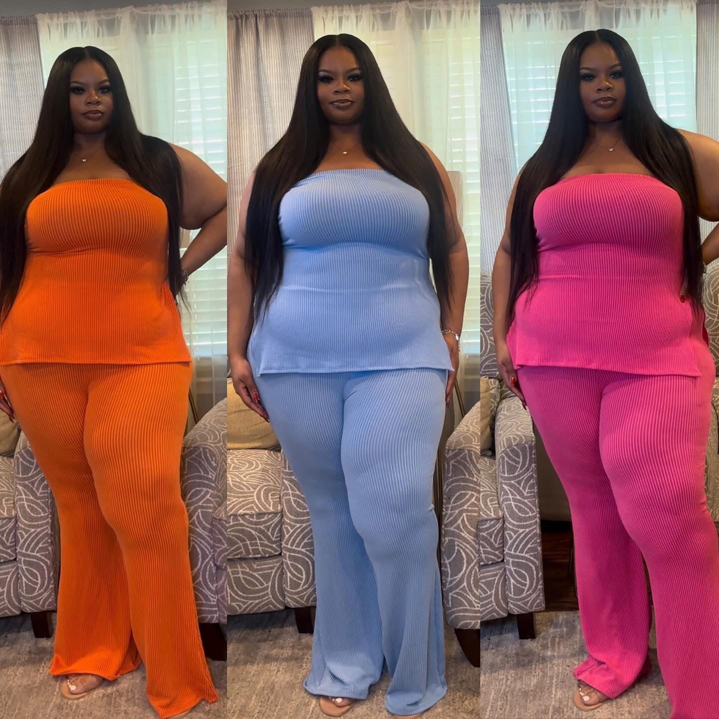 “Pretty Vibes” Ribbed Set