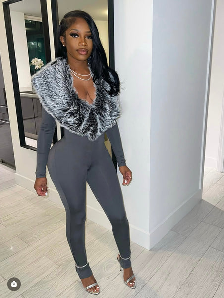 “Pop It” Fur Jumpsuit