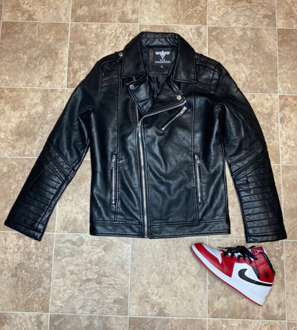 Leather Biker Coat